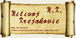 Milivoj Krejaković vizit kartica